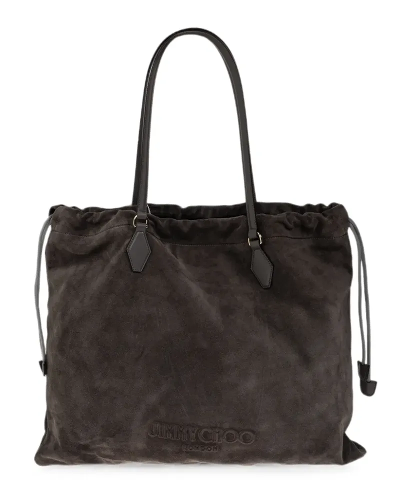 Jimmy Choo Tote Bag aus Wildleder mit Kordelzug - Grau Grau