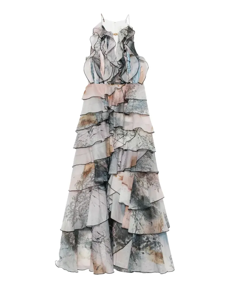 Aje. Cleo ruffled gown - Grau Grau