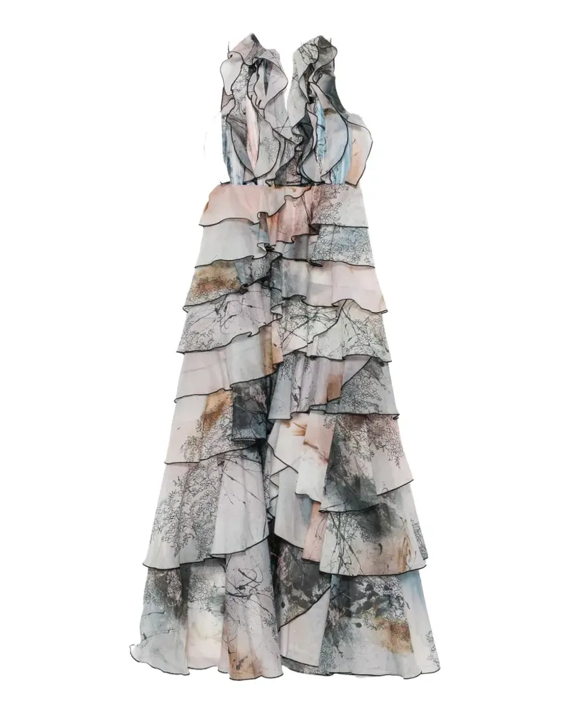 Aje. Cleo ruffled gown - Grau Grau