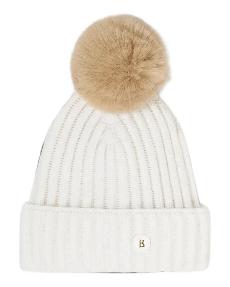 Bogner Ranya pompom-detail beanie hat - Weiß Weiß