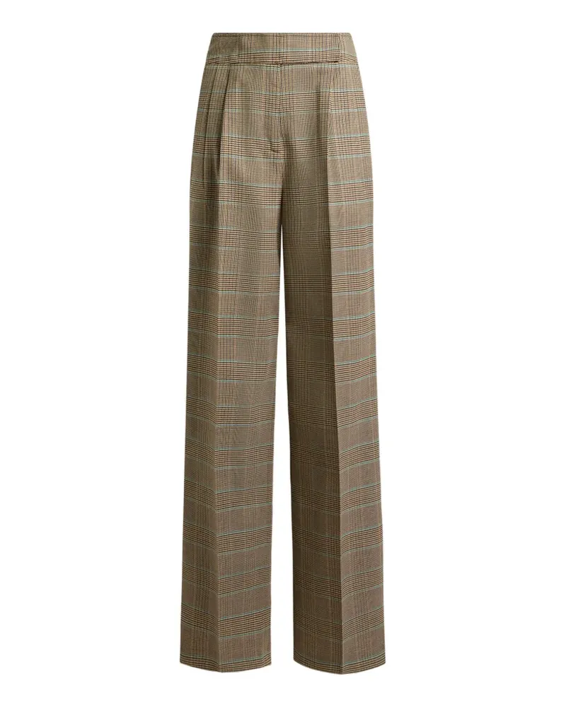 Etro stretch wool trousers with Prince of Wales motif - Nude Nude