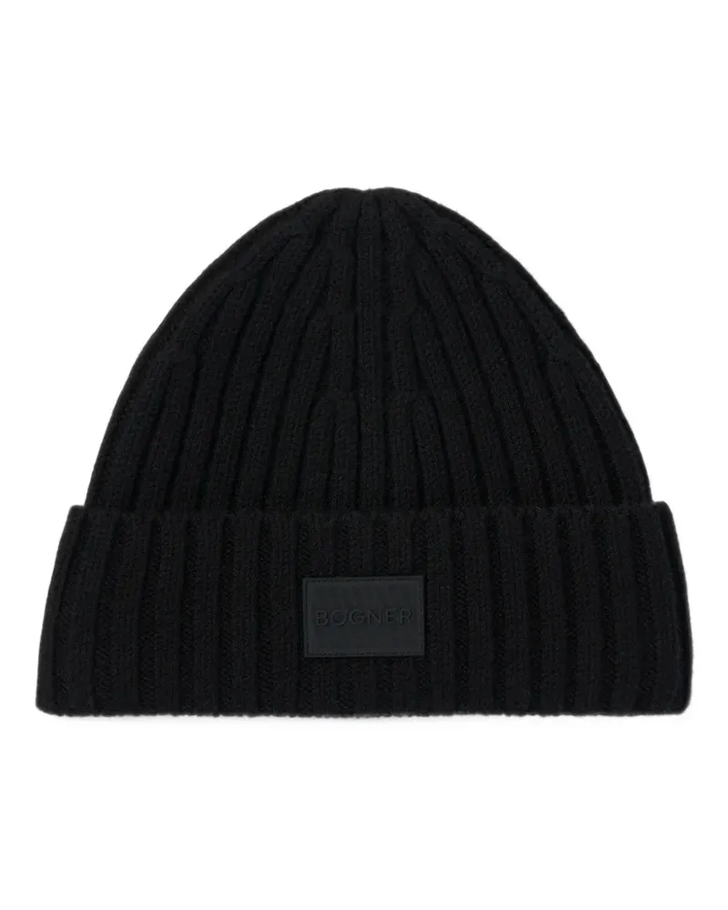 Bogner Gerippte Conrad Beanie - Schwarz Schwarz