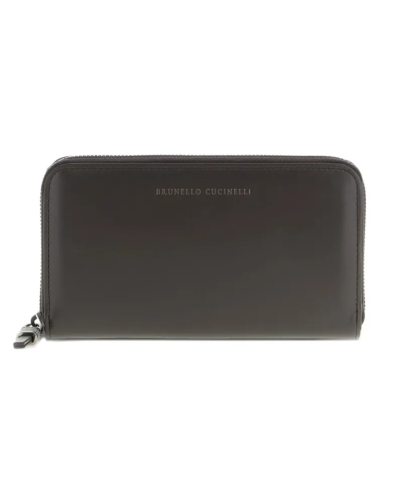 Brunello Cucinelli Portemonnaie mit Logo-Prägung - Braun Braun