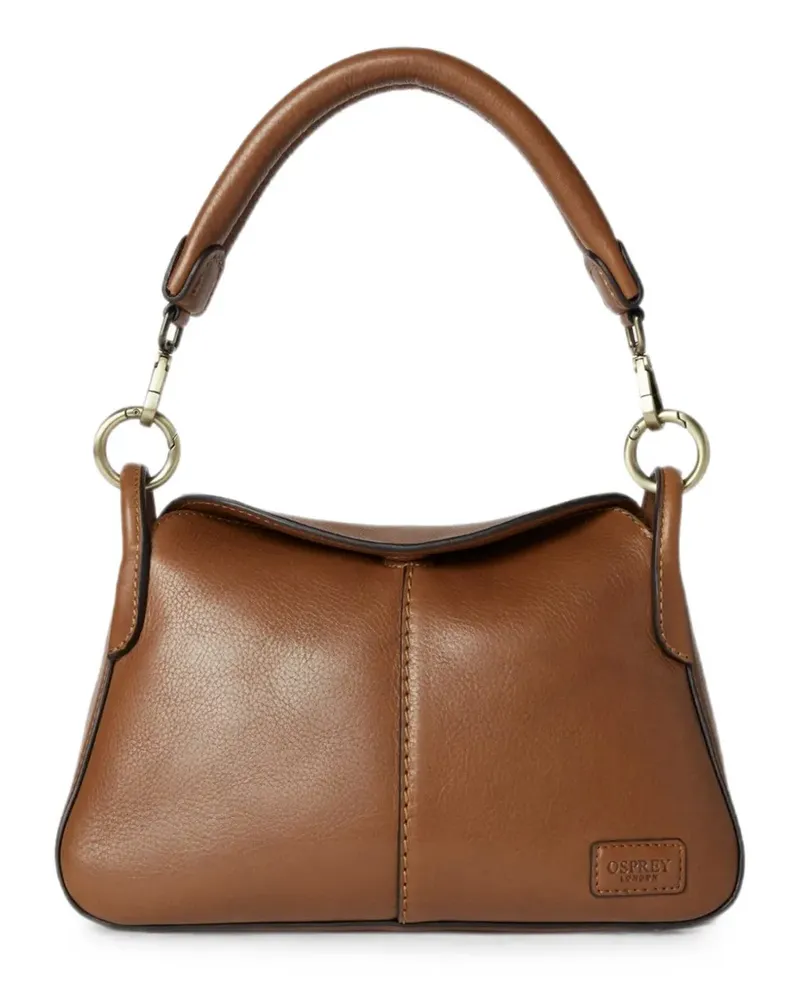 Osprey small Oxford leather shoulder bag - Braun Braun