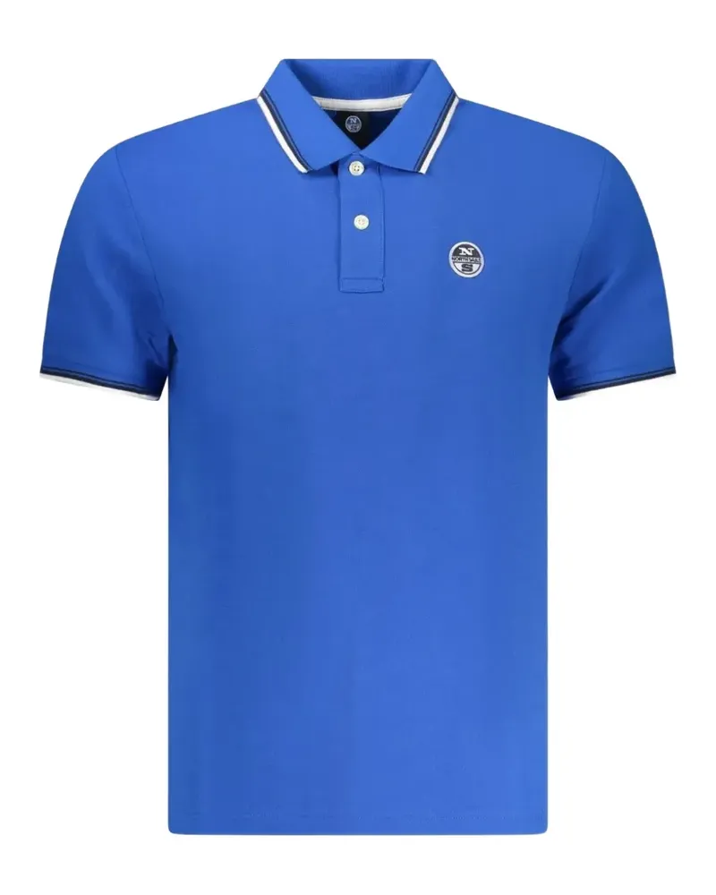 North Sails logo-patch polo shirt - Blau Blau