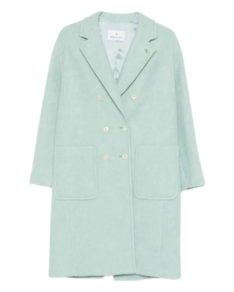 Manuel Ritz patch-pocket double-breasted coat - Blau Blau