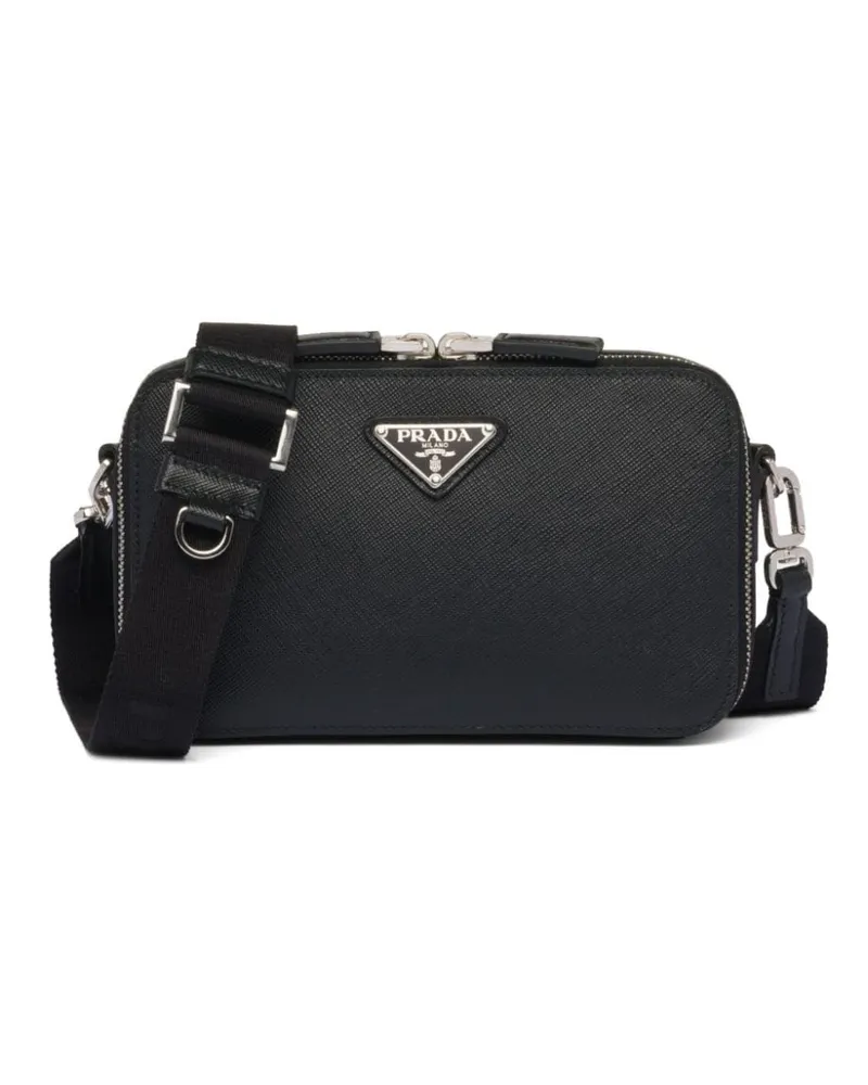 Prada Kleine Brique Kuriertasche - Schwarz Schwarz