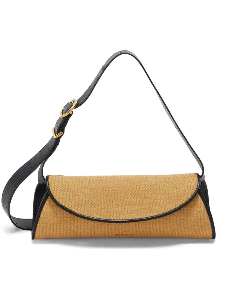 Jil Sander Kleine Cannolo Schultertasche - Weiß Weiß