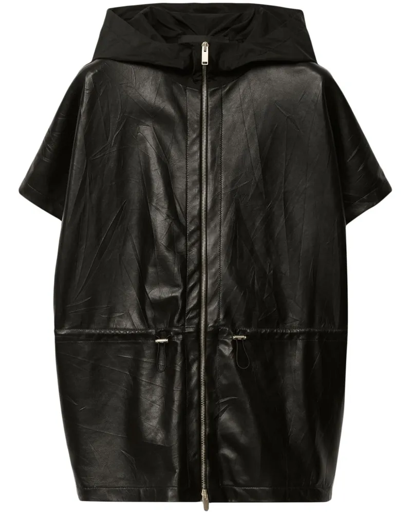 Fabiana Filippi Cape mit Falten - Schwarz Schwarz