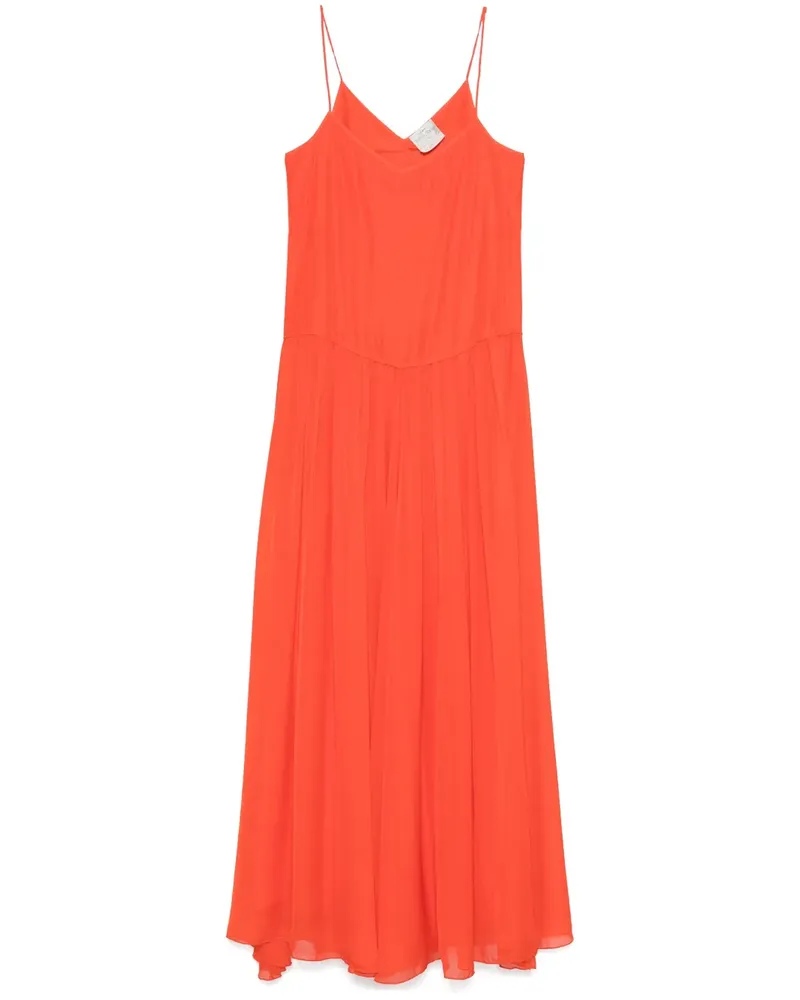 forte_forte Maxikleid aus Seide - Orange Orange