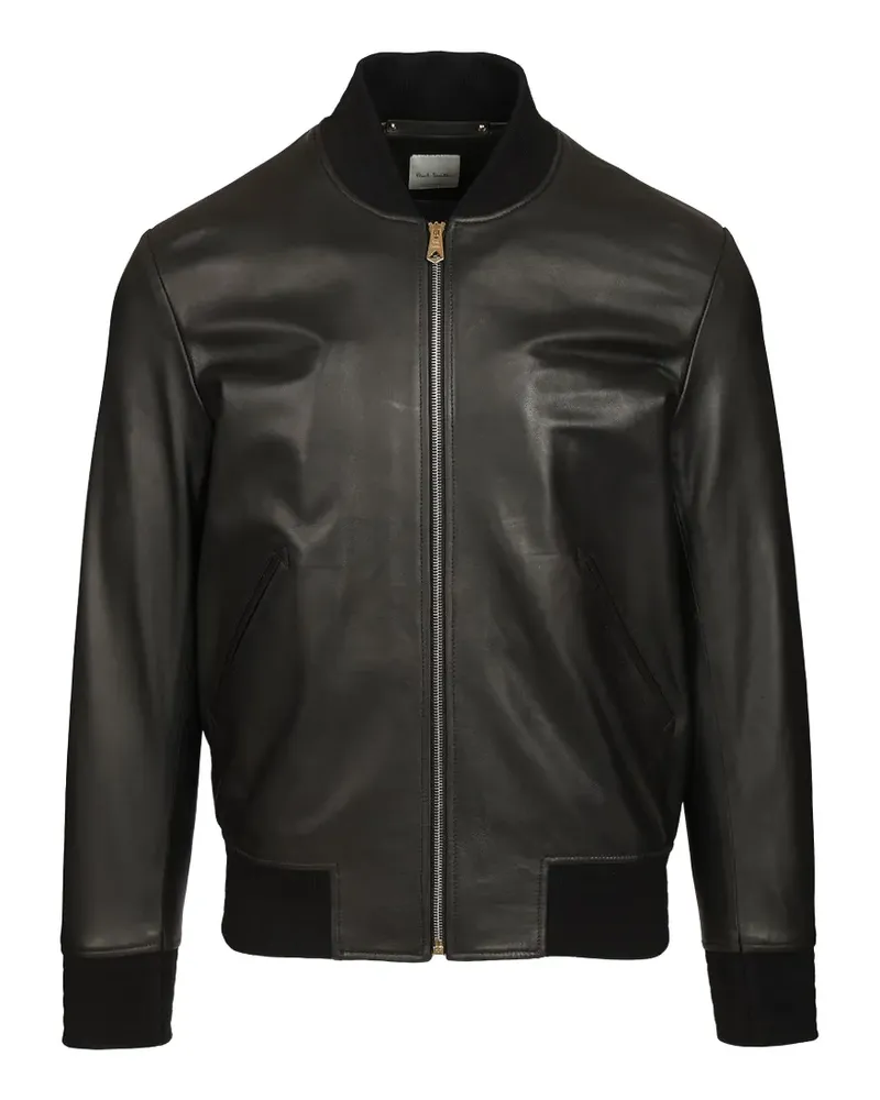 Paul Smith leather bomber jacket - Schwarz Schwarz