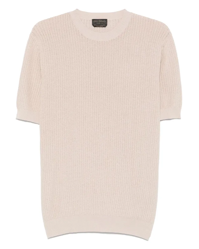 Dell'oglio T-Shirt mit Lochstrickmuster - Nude Nude