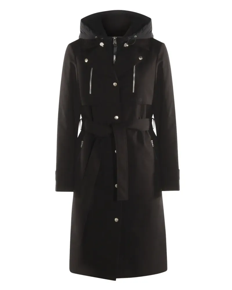 Mackage Siobhan Kapuzenmantel mit Gürtel - Schwarz Schwarz