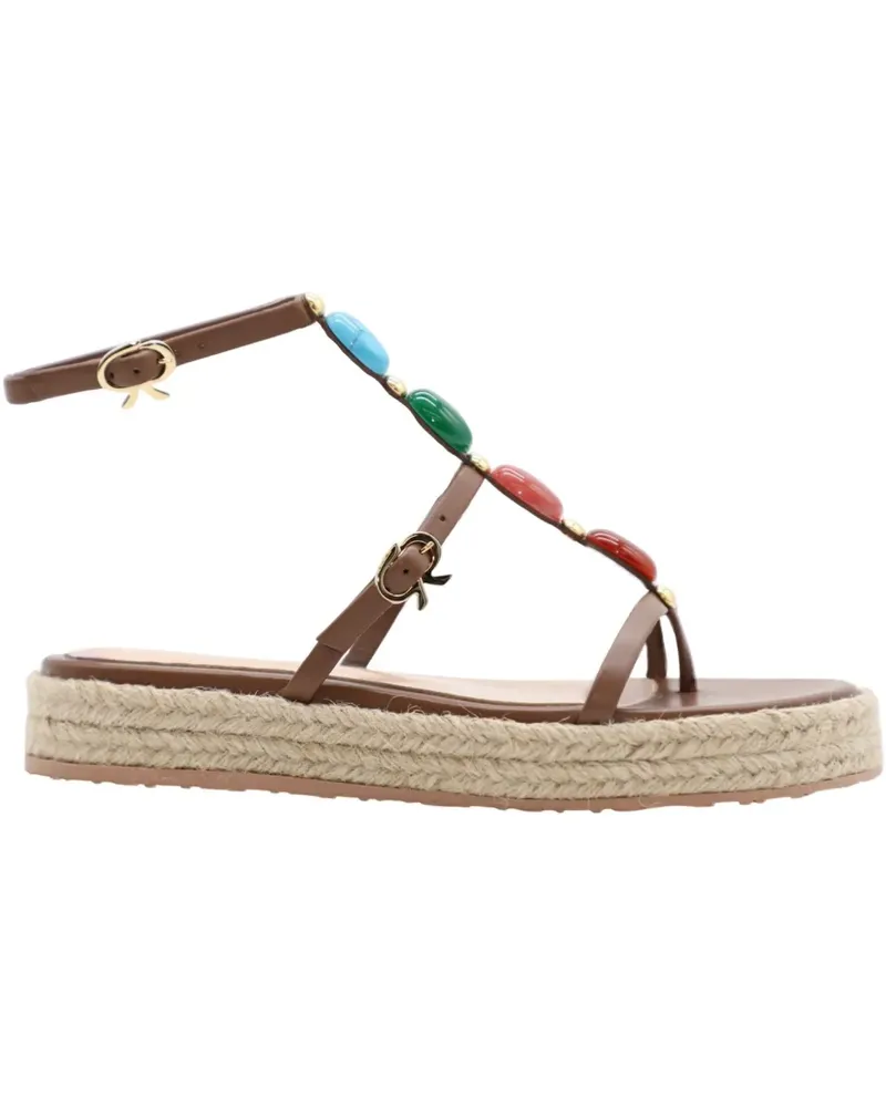Gianvito Rossi Shanti Flatform-Sandalen - Braun Braun