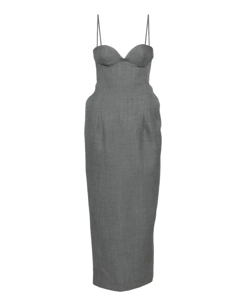 Magda Butrym Bustier-Midikleid mit Herzausschnitt - Grau Grau