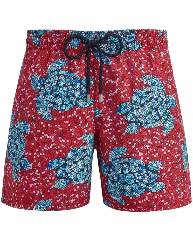 Vilebrequin Badeshorts mit Schildkröten-Print - Rot Rot