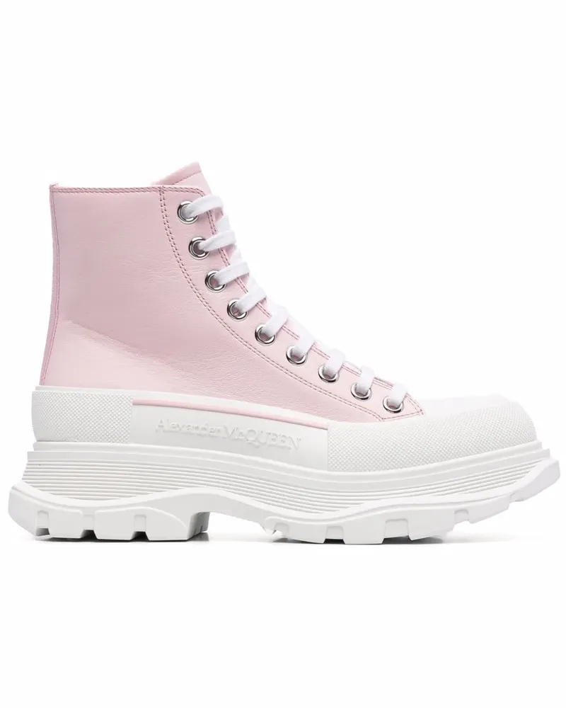 Alexander McQueen Tread Slick Schnürstiefel - Rosa Rosa