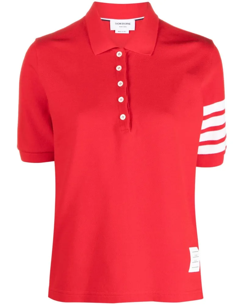 Thom Browne Poloshirt mit Streifen - Rot Rot