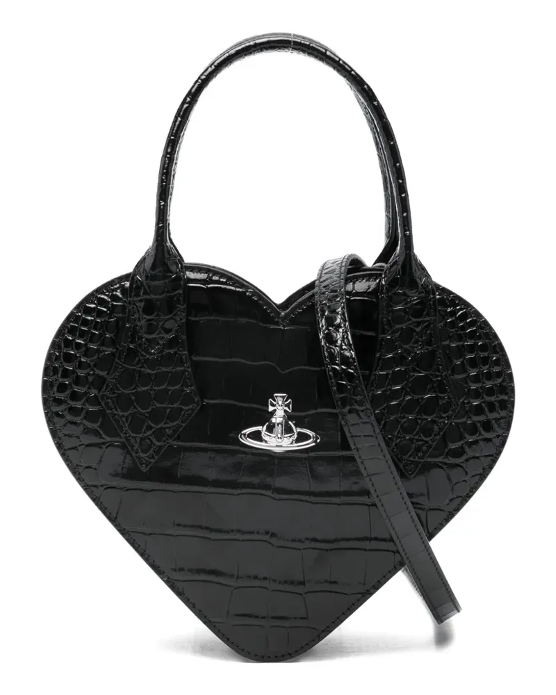 Vivienne Westwood heart-shape embossed tote bag - Schwarz Schwarz