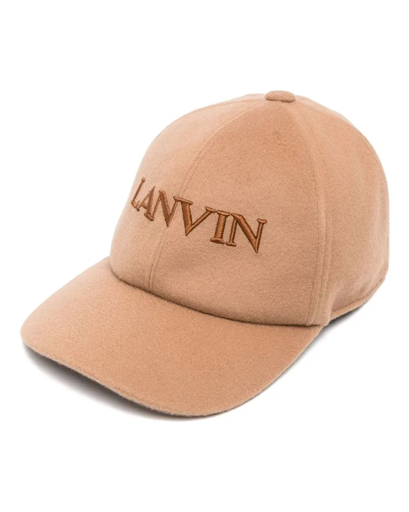 Lanvin Baseballkappe mit Logo-Stickerei Braun