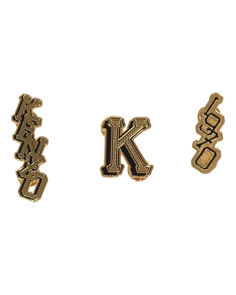 Kenzo Pins mit Logo (3er-Set) - Gold Gold
