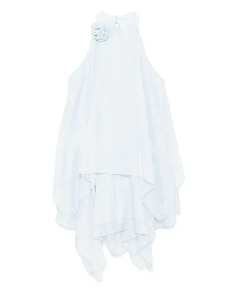 b+ab Besticktes Kleid mit Zipfelsaum - Blau Blau