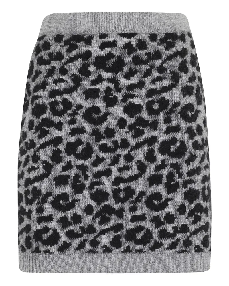Federica Tosi Minirock mit Leoparden-Print - Grau Grau