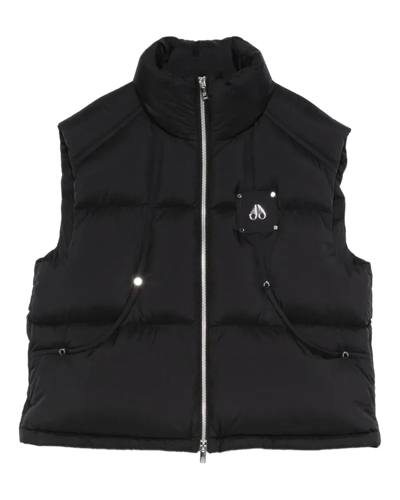Moose Knuckles Weste mit Logo-Applikation - Schwarz Schwarz