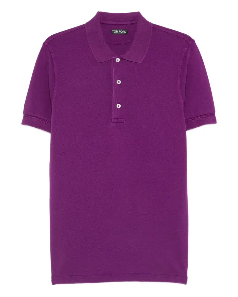Tom Ford Poloshirt mit Knopfleiste - Violett Violett