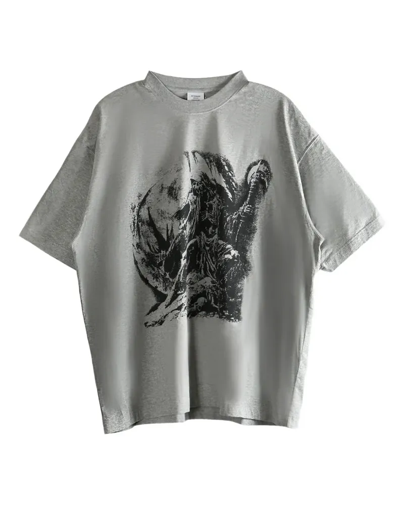 VETEMENTS T-Shirt mit grafischem Print - Grau Grau