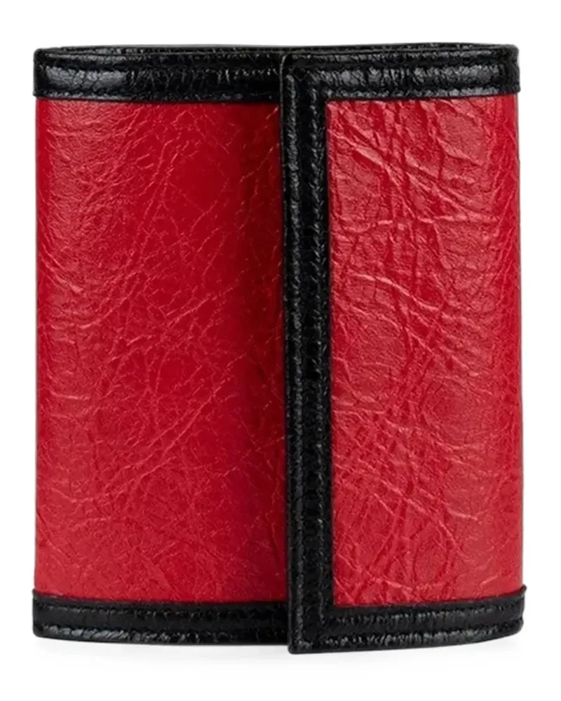 Balenciaga crinkled-leather wallet - Rot Rot