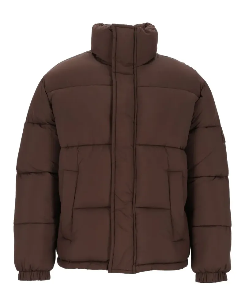Kitsuné quilted high-neck coat - Braun Braun