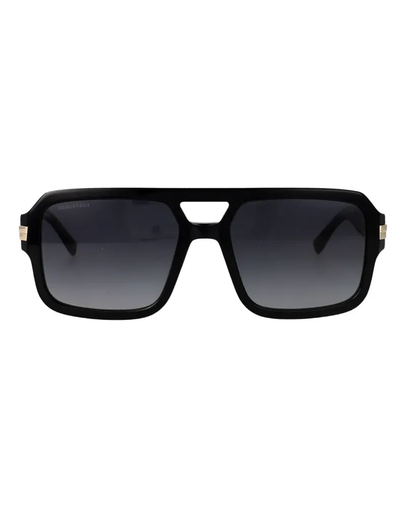 Dsquared2 Sonnenbrille mit eckigem Gestell - Schwarz Schwarz