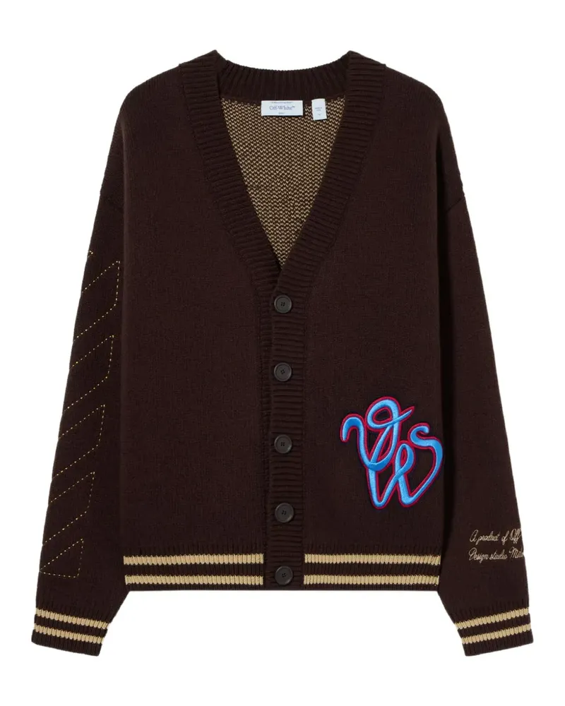 OFF-WHITE College Varsity knit cardigan - Braun Braun