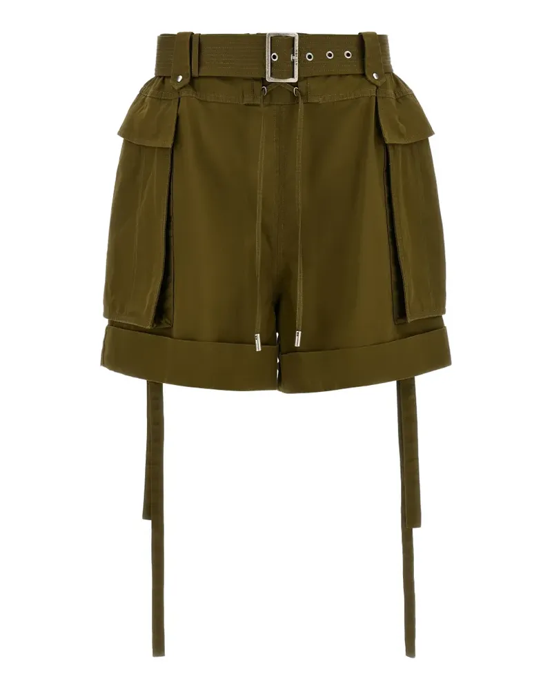 Alexander McQueen belted cargo shorts - Grün Grün