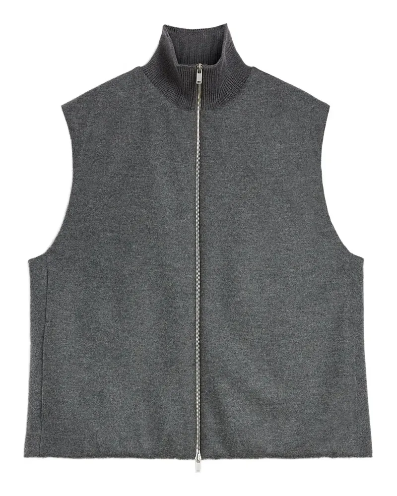 Jil Sander Weste aus Wolle - Grau Grau