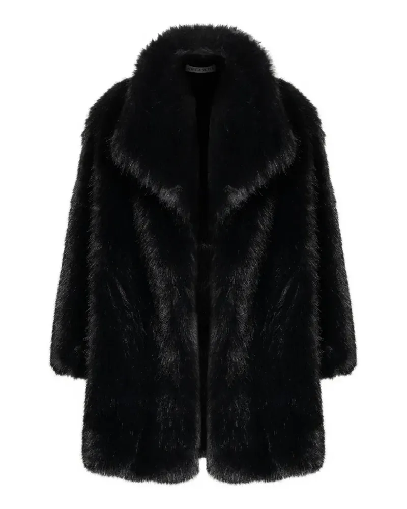 NINEMINUTES The Marylin 25 Mantel aus Faux Fur - Schwarz Schwarz
