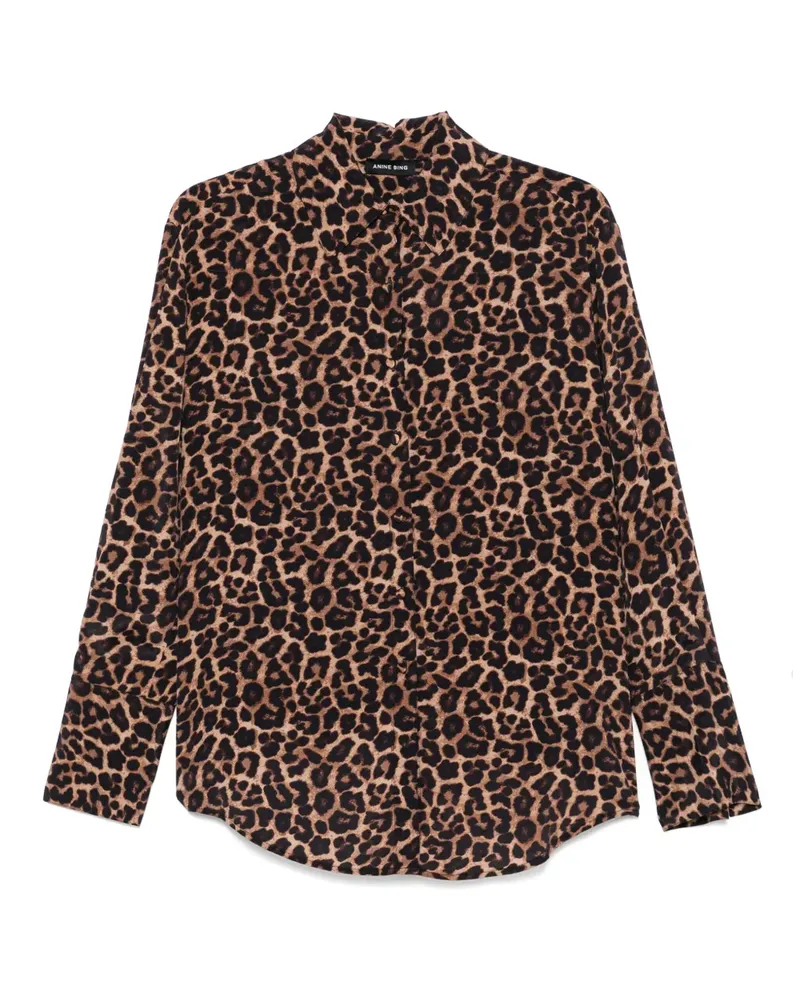 Anine Bing Hemd mit Leoparden-Print - Braun Braun