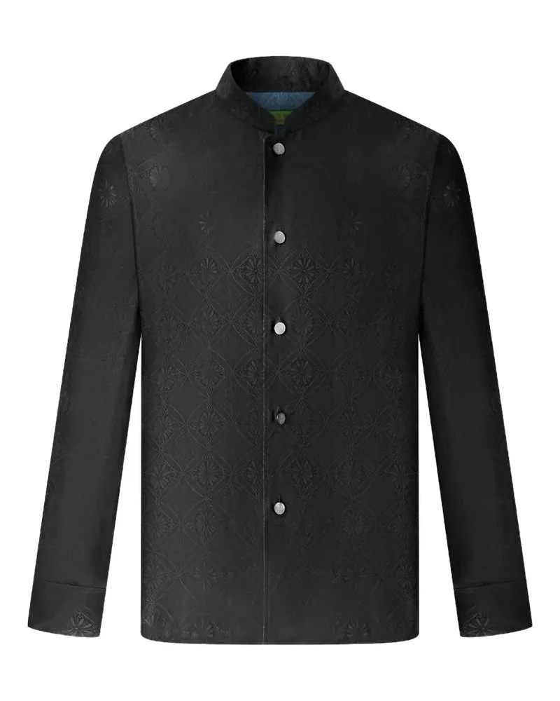 Shanghai Tang Tang Hemd mit Jacquardmuster - Grau Grau