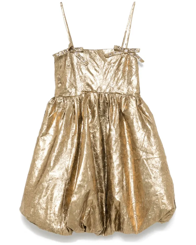 Ganni Shibori Minikleid - Gold Gold