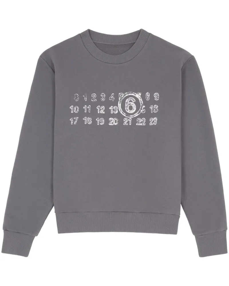 Maison Margiela Sweatshirt mit Nummern-Print - Grau Grau