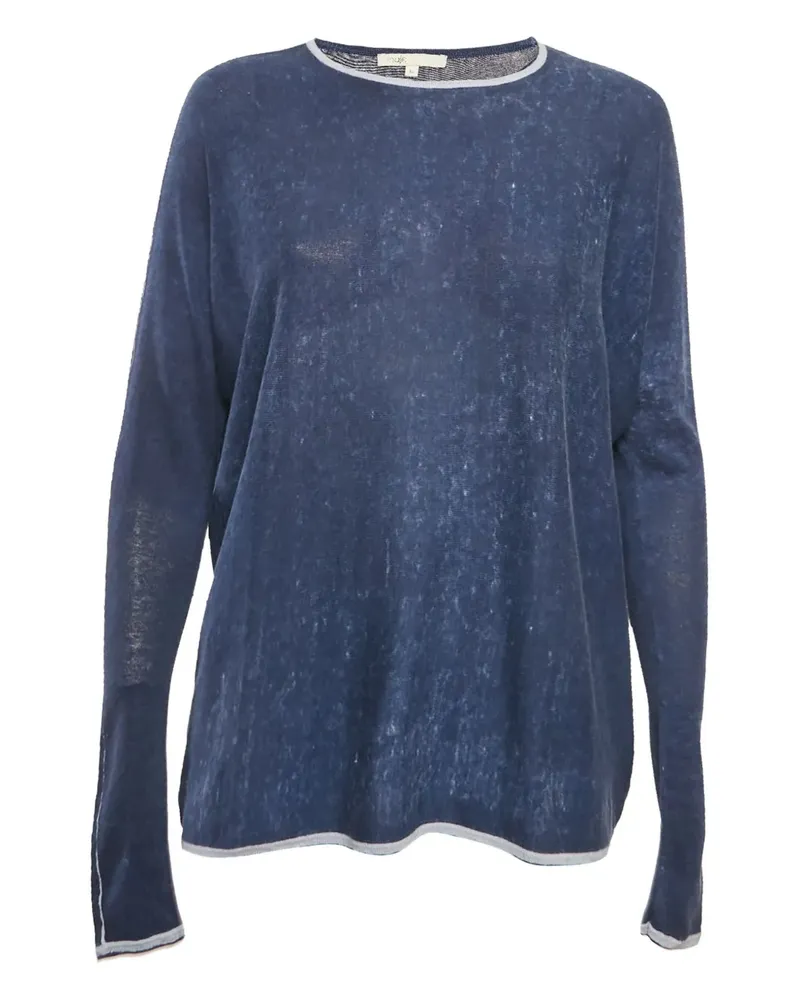 Maje Langarmshirt mit Rundhalsausschnitt - Blau Blau