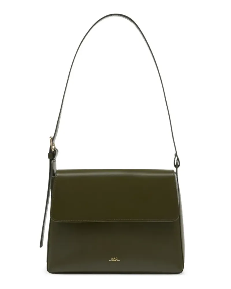 A.P.C. Virginie Schultertasche mit Klappe - Grün Grün