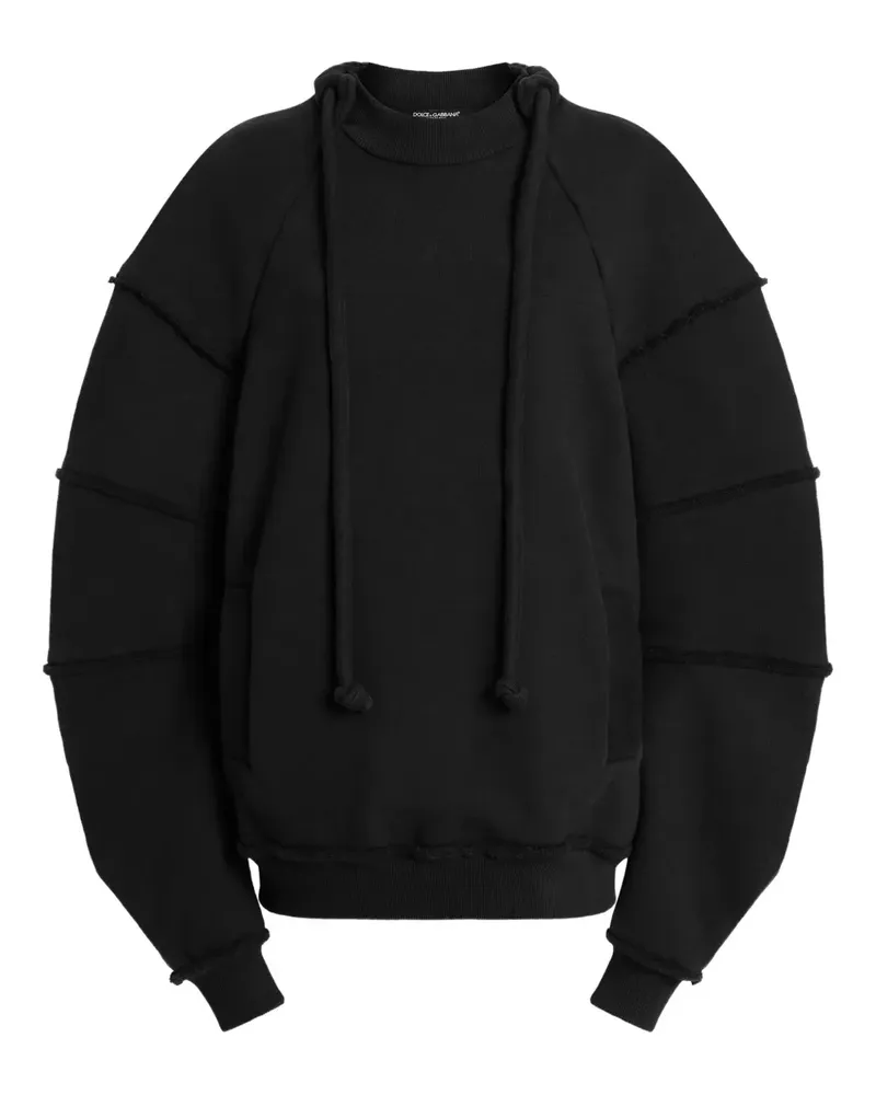 Dolce & Gabbana Sweatshirt mit Rüschenärmeln - Schwarz Schwarz