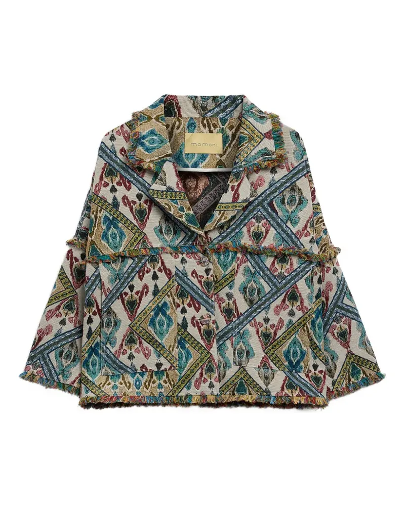 Momoni Cantadora fringed woven jacket - Nude Nude