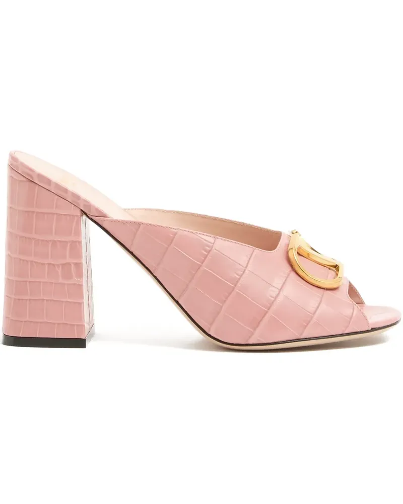 Valentino Garavani Sandalen mit Kroko-Effekt - Rosa Rosa