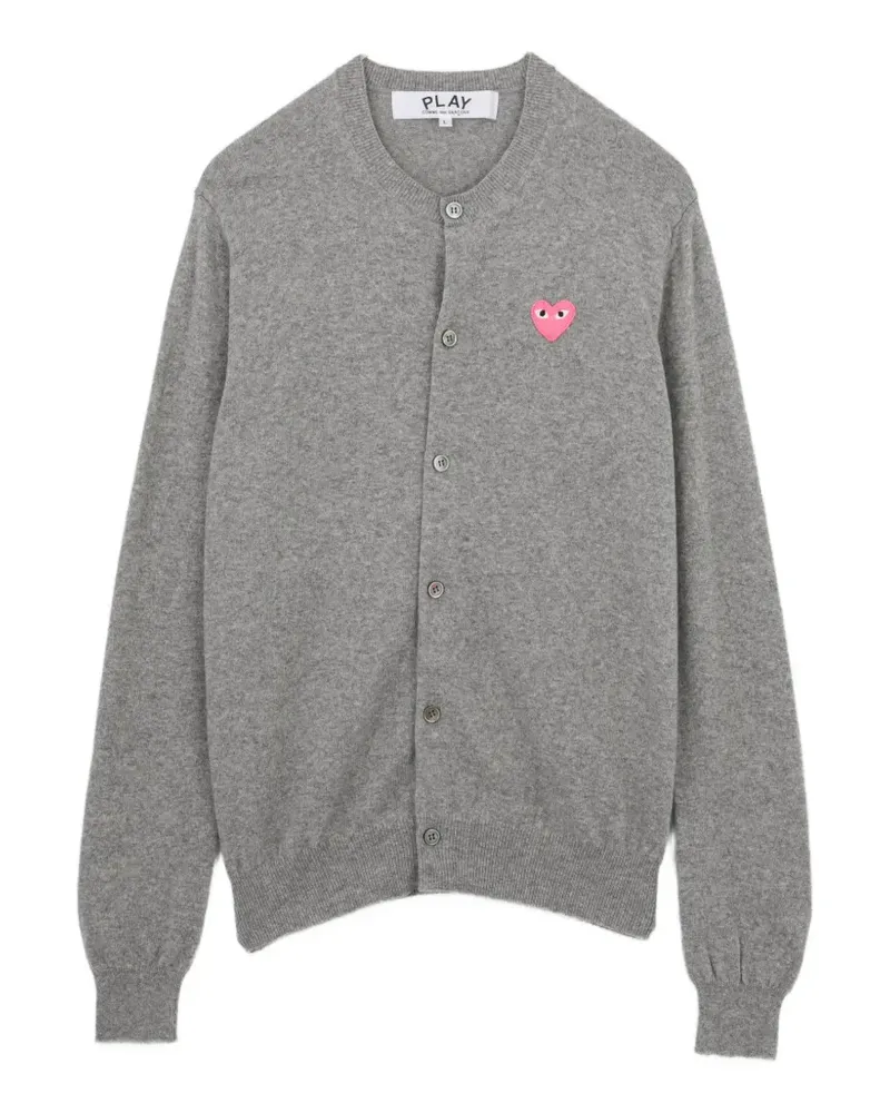 Comme des Garçons Cardigan mit Herz-Patch - Grau Grau