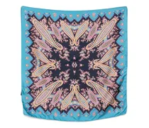 Schal aus Seide mit Paisleymuster - Blau