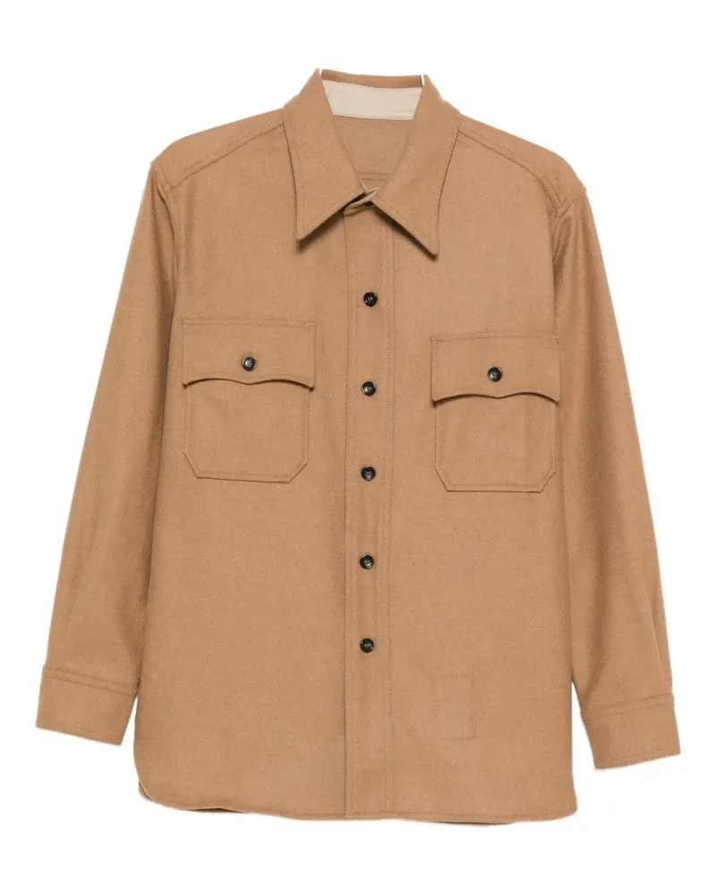 Fortela button overshirt - Nude Nude