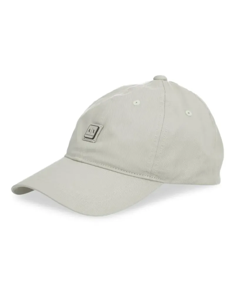 Armani Exchange logo-plaque baseball cap - Grau Grau